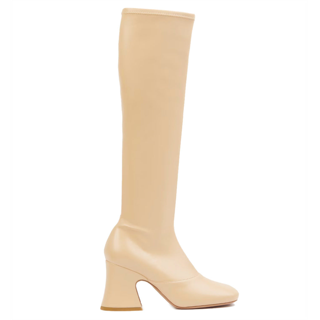 chloé - janis heeled boot beige