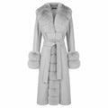loro piana tessuto - cappotto pelliccia