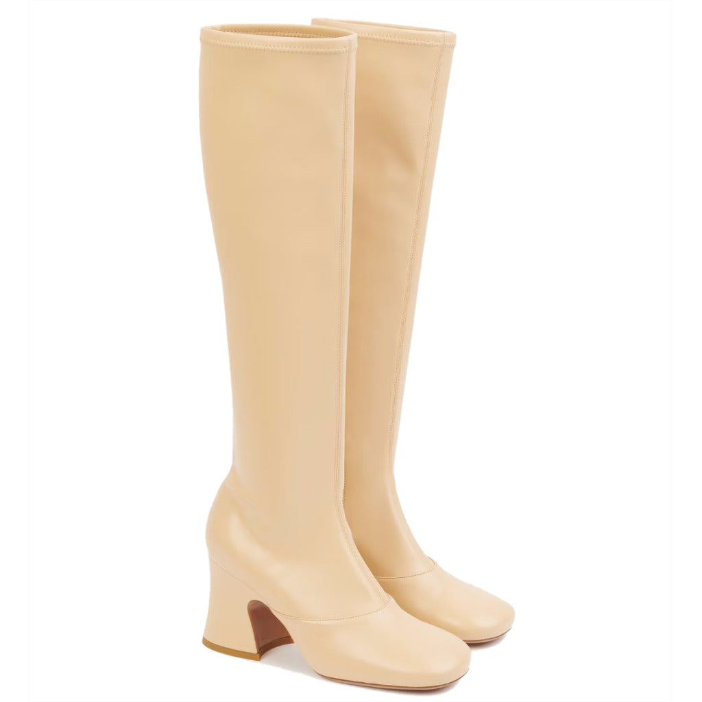 chloé - janis heeled boot beige
