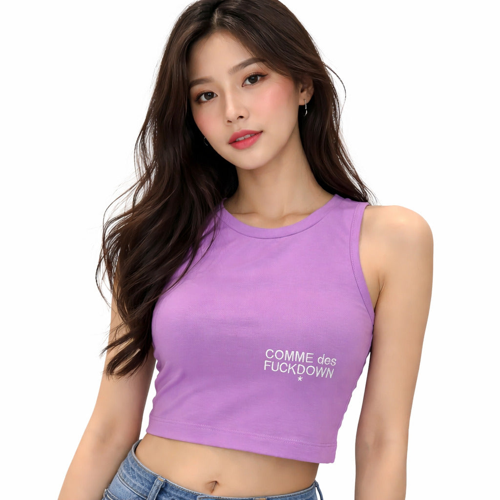 comme des fuckdown - cropped top