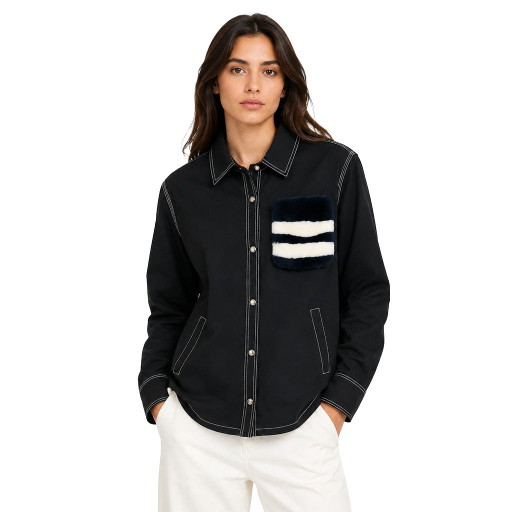 moose knuckles - Camicia taschino con pelo
