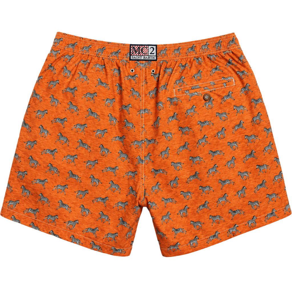 mc2 saint barth - costume zebra arancione