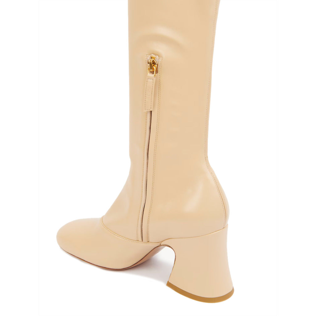 chloé - janis heeled boot beige