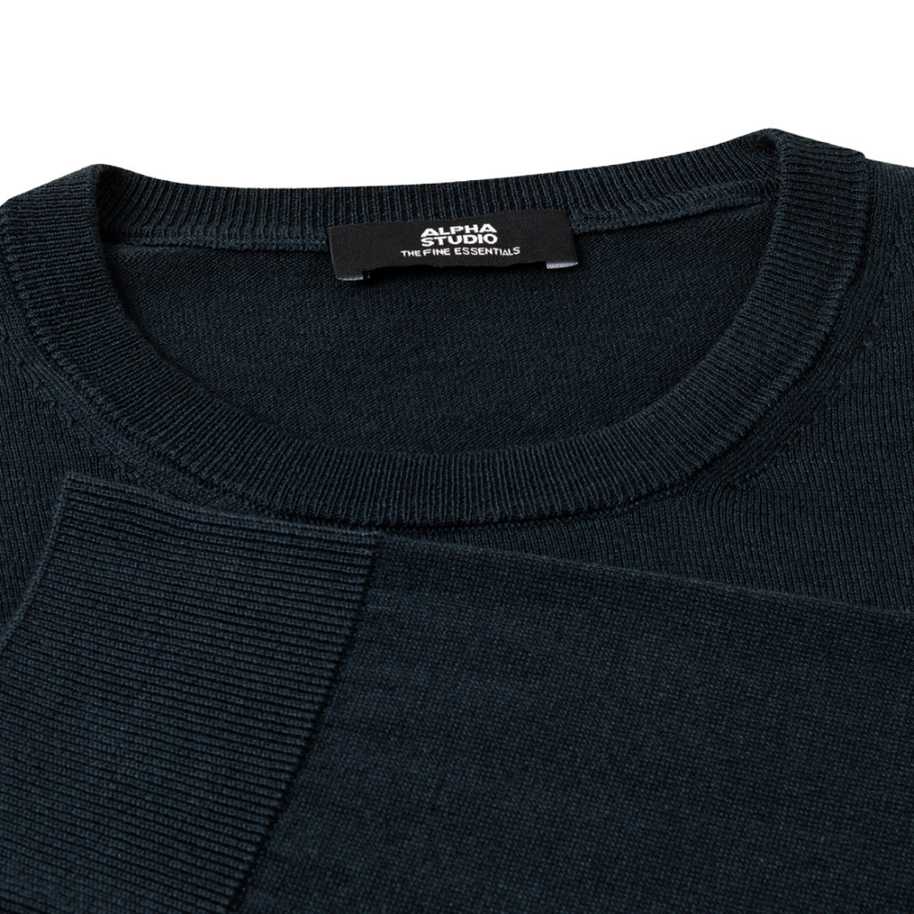 alpha studio - maglia girocollo seta e cashmere