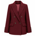 loro piana tessuto - cappotto corto doppiopetto burgundy