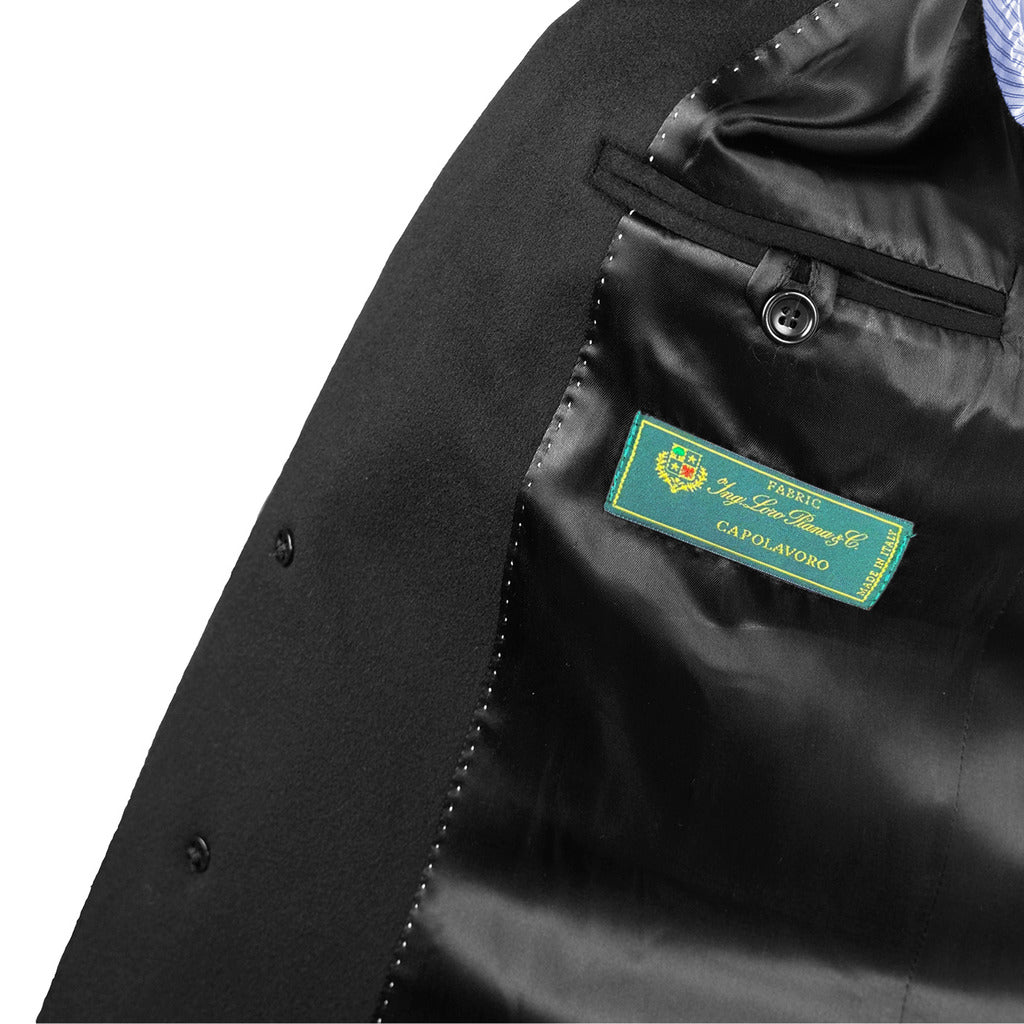 loro piana tessuto - cappotto capolavoro nero