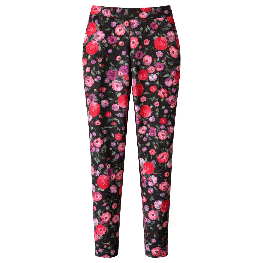 elisabetta franchi - pantaloni con motivo a fiori