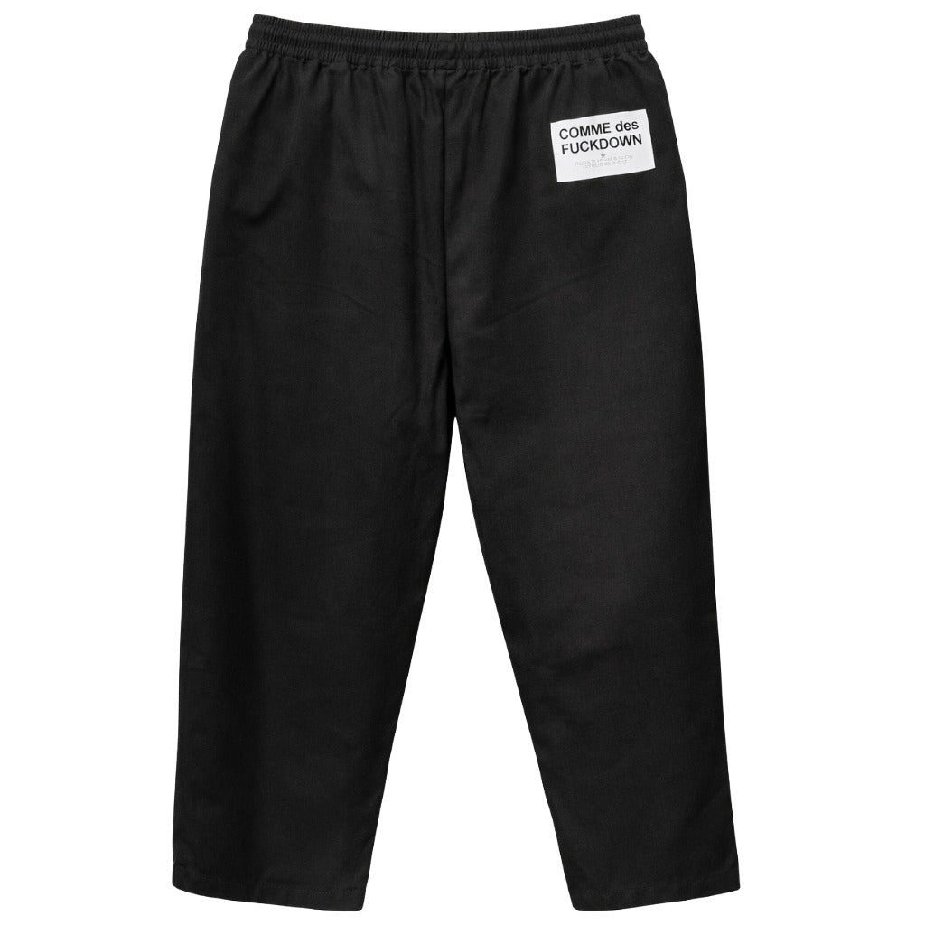 comme des fuckdown - pantaloni neri con coulisse