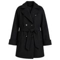 loro piana tessuto - cappotto peacoat doppiopetto nero