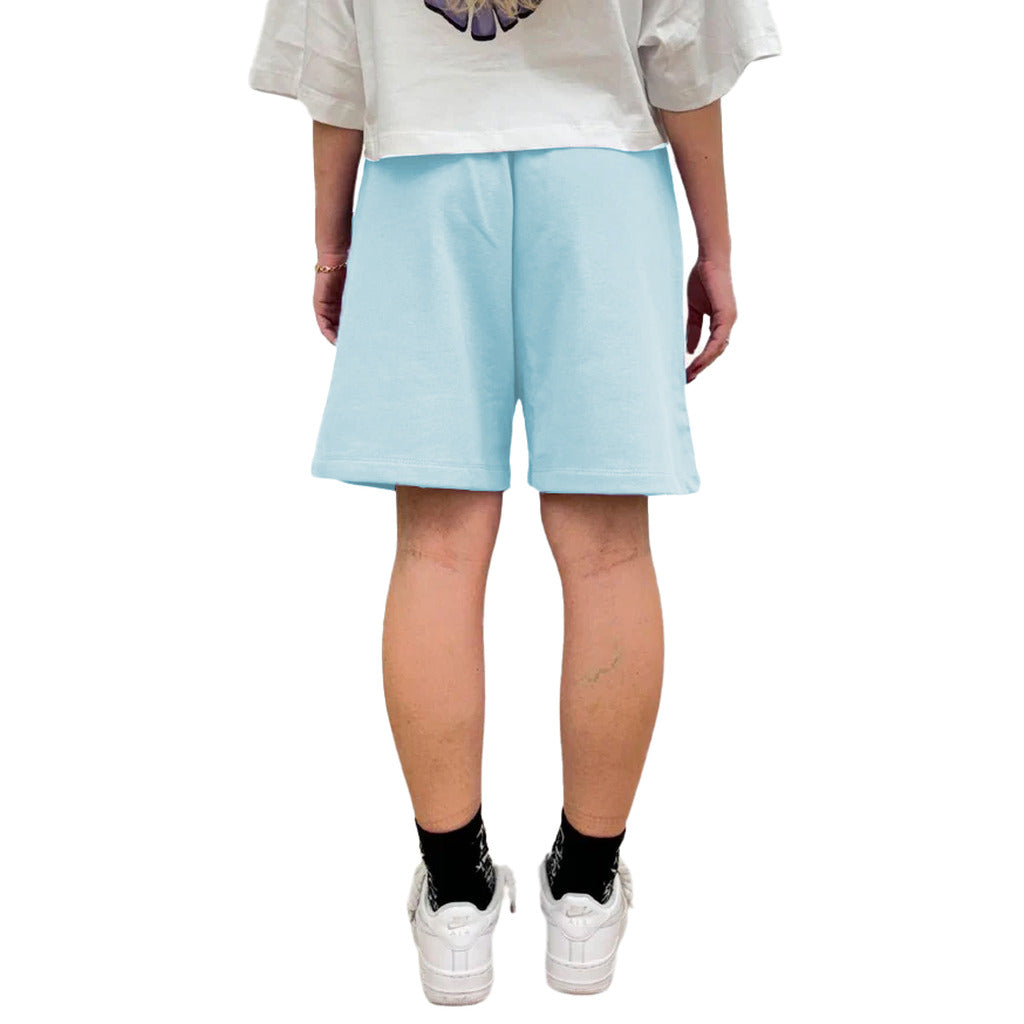 comme des fuckdown - shorts azzurri logo ricamato