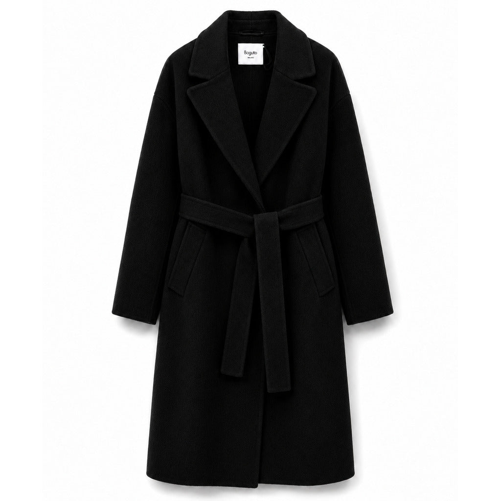bagutta - cappotto lungo lana con cintura