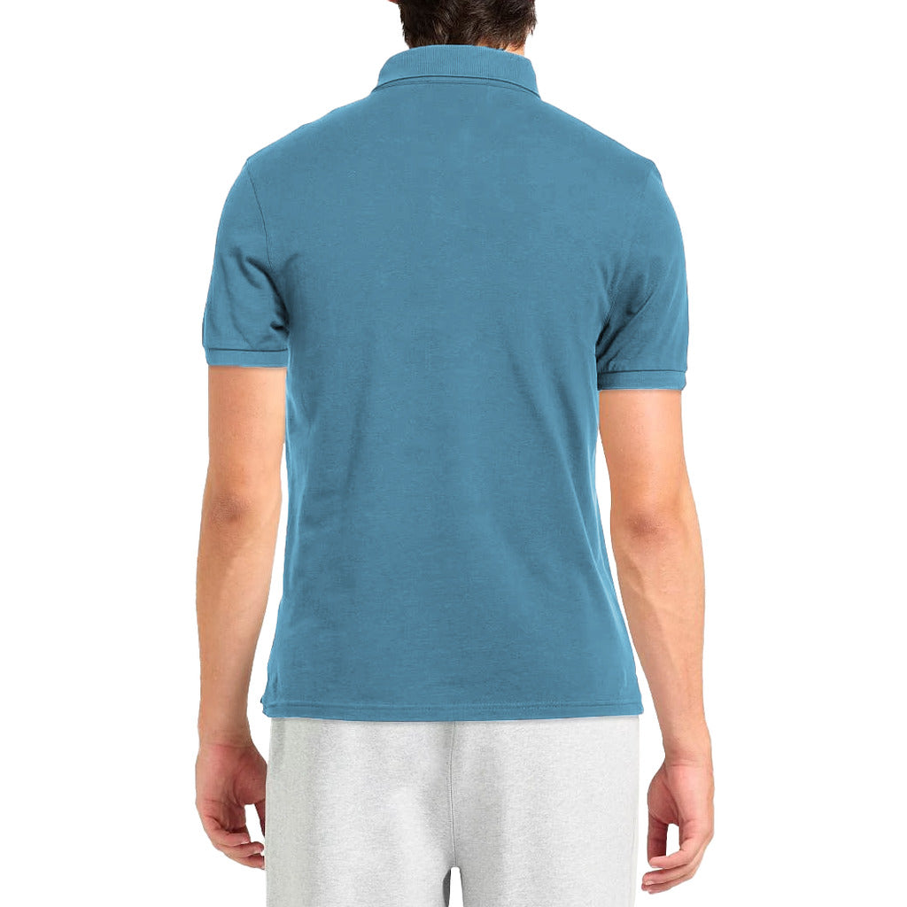 alpha studio - polo azzurro dye