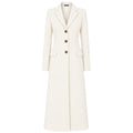 loro piana tessuto - cappotto capolavoro lungo panna
