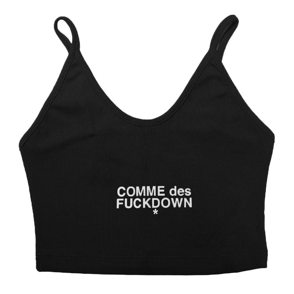 comme des fuckdown - top crop in costina