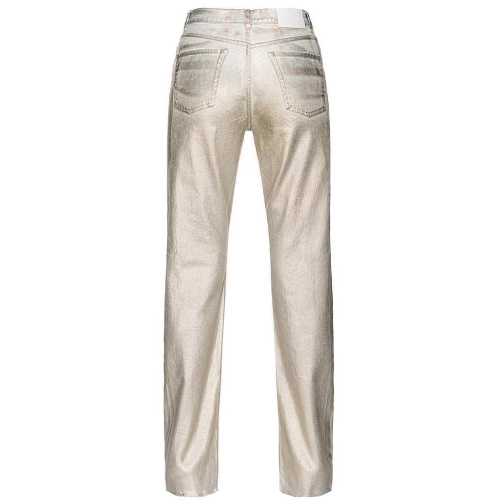 pinko - jeans roxanne straight silver