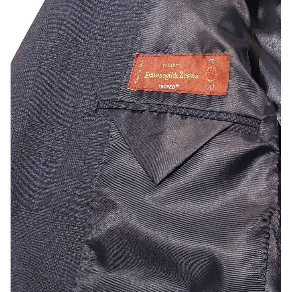 ermenegildo zegna tessuto - Completo lana blu principe di galles