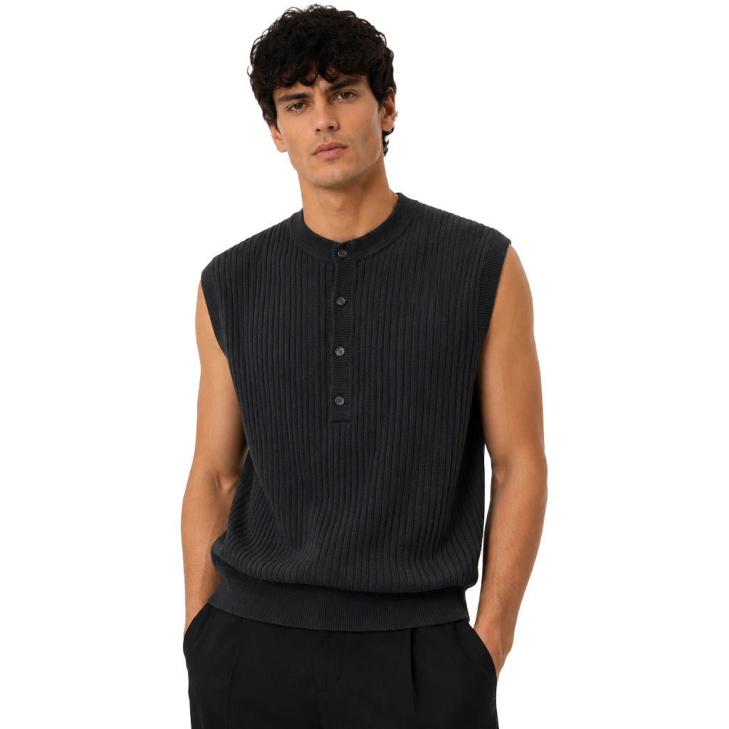 dolce & gabbana - gilet a coste blu