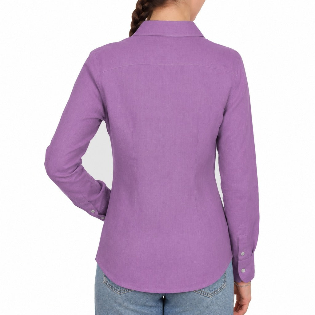 bagutta - camicia lino viola