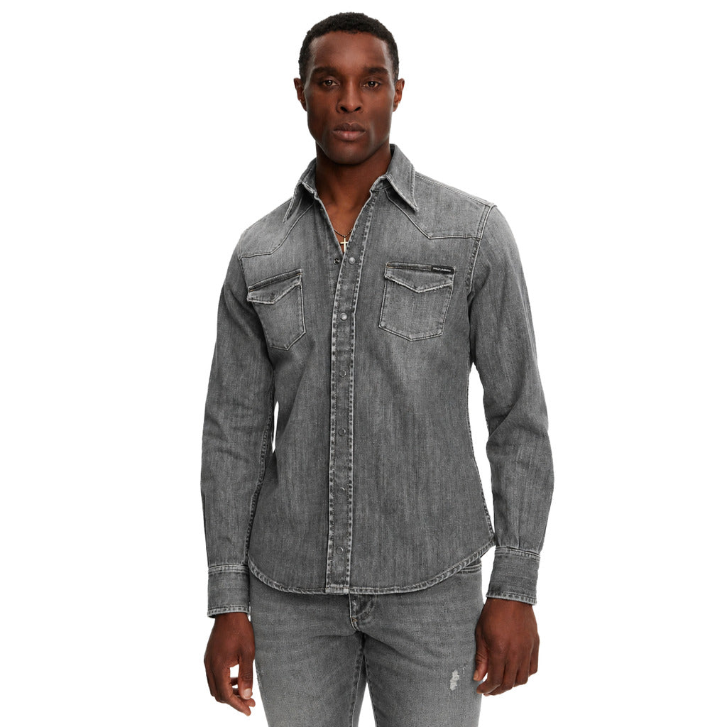 dolce & gabbana - camicia denim grigia