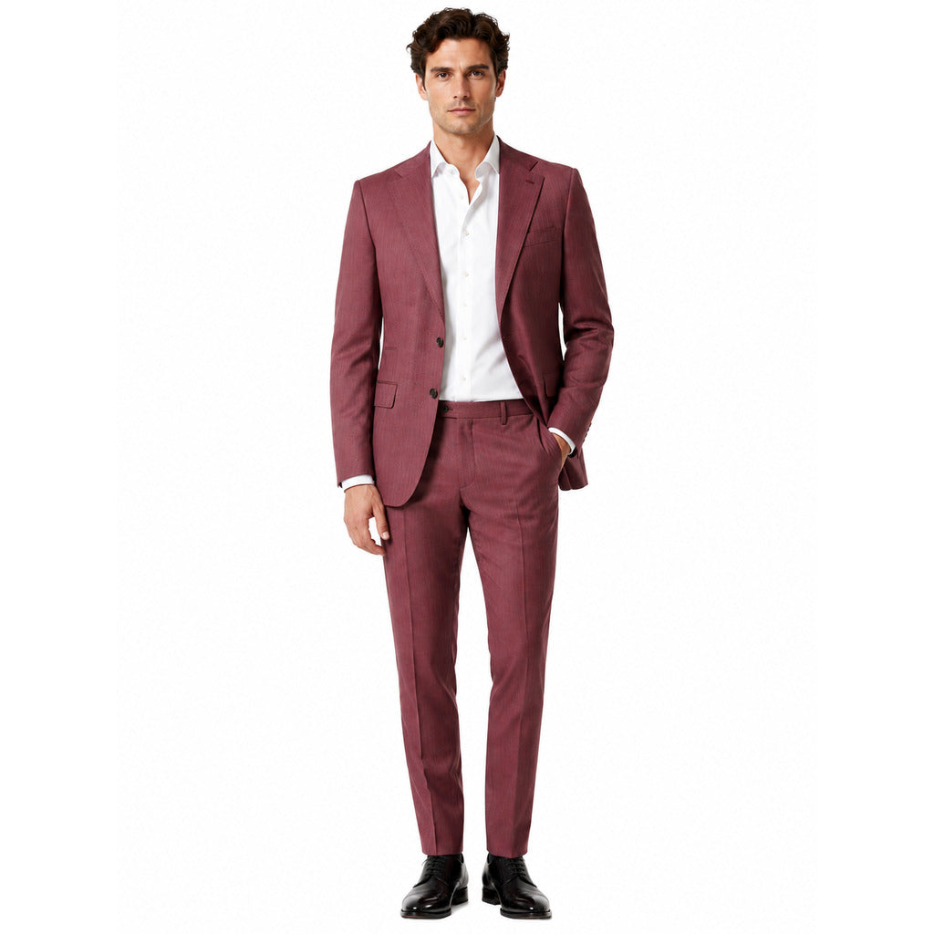 ermenegildo zegna tessuto - Completo lana gessato viola