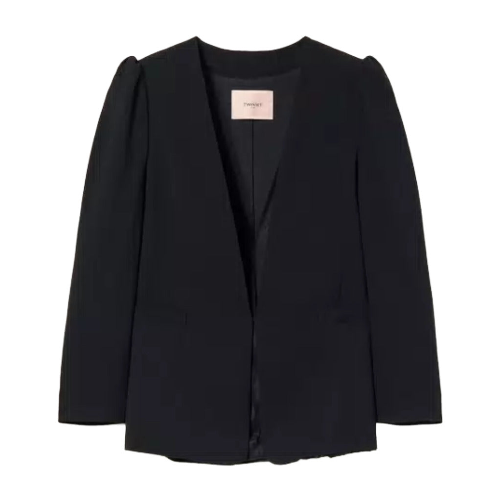 twinset - giacca blazer con maniche a sbuffo