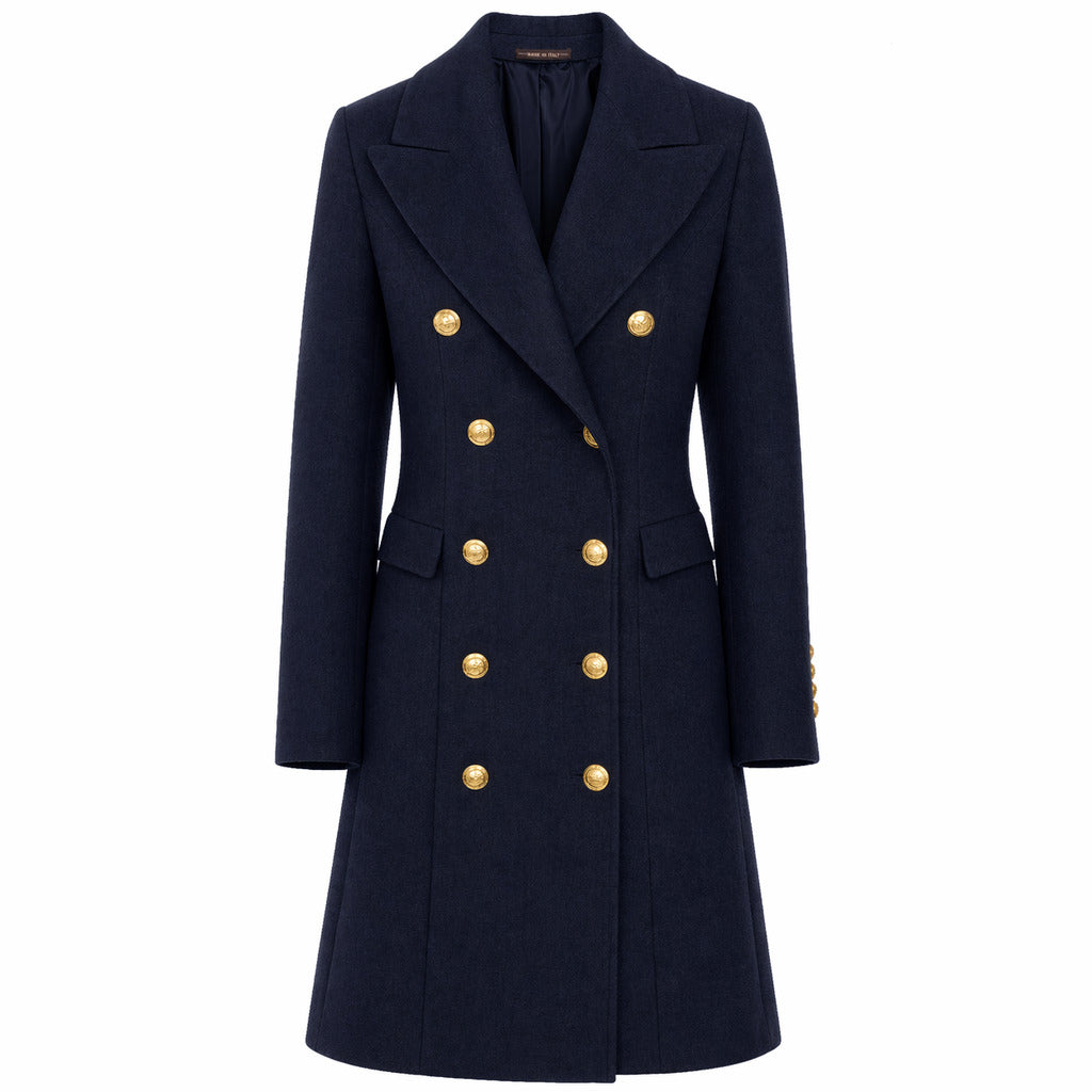 loro piana tessuto - cappotto capolavoro blu