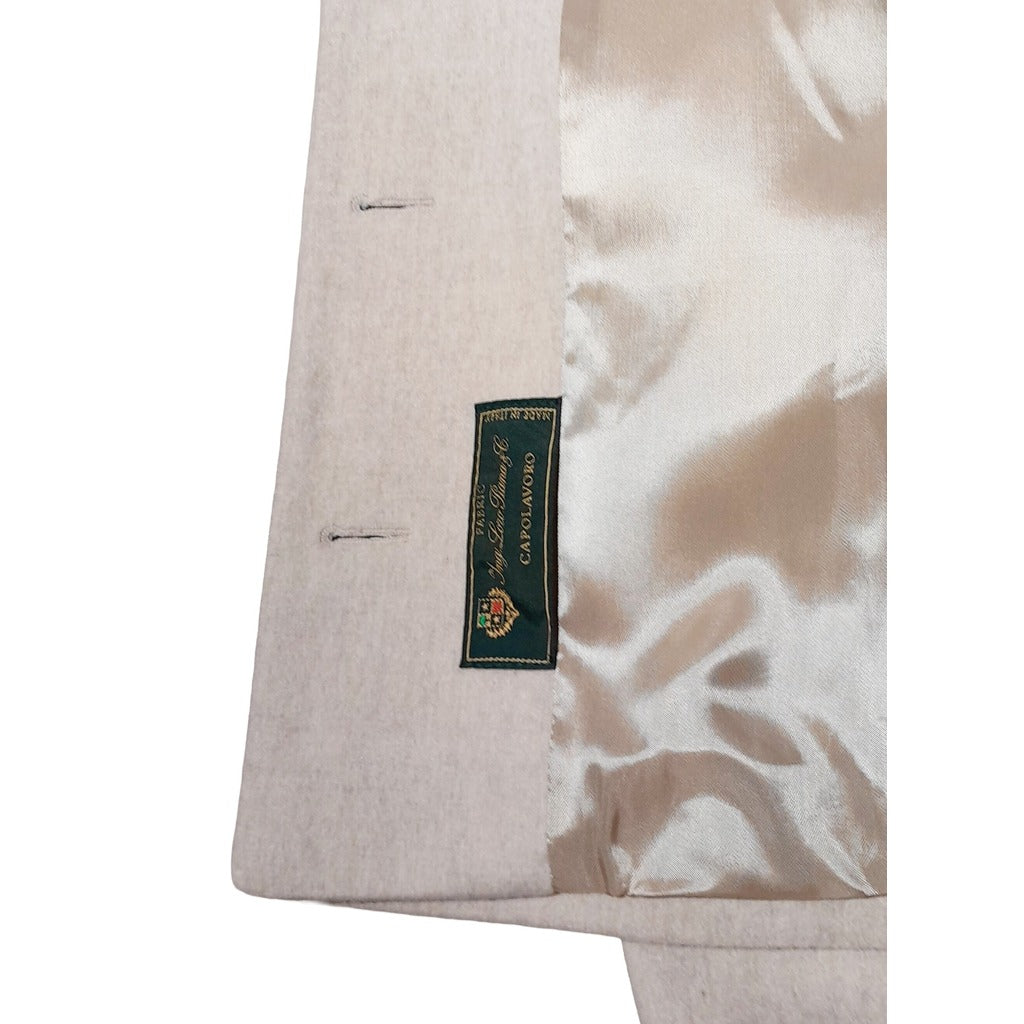 loro piana tessuto - cappotto corto pelliccia beige