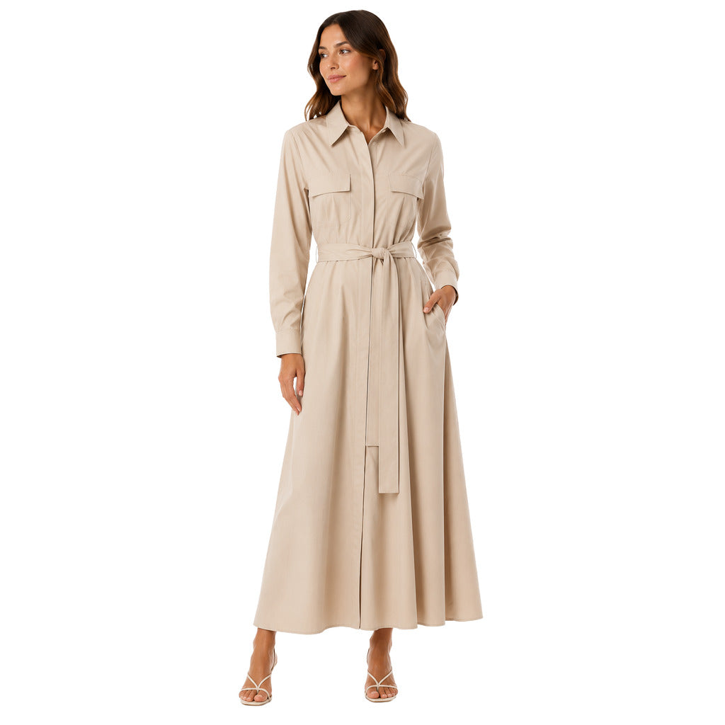 bagutta - abito chemisier beige