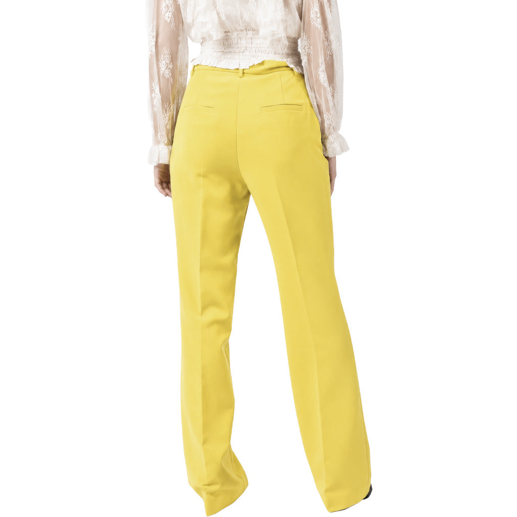 pinko - pantaloni laurance gialli