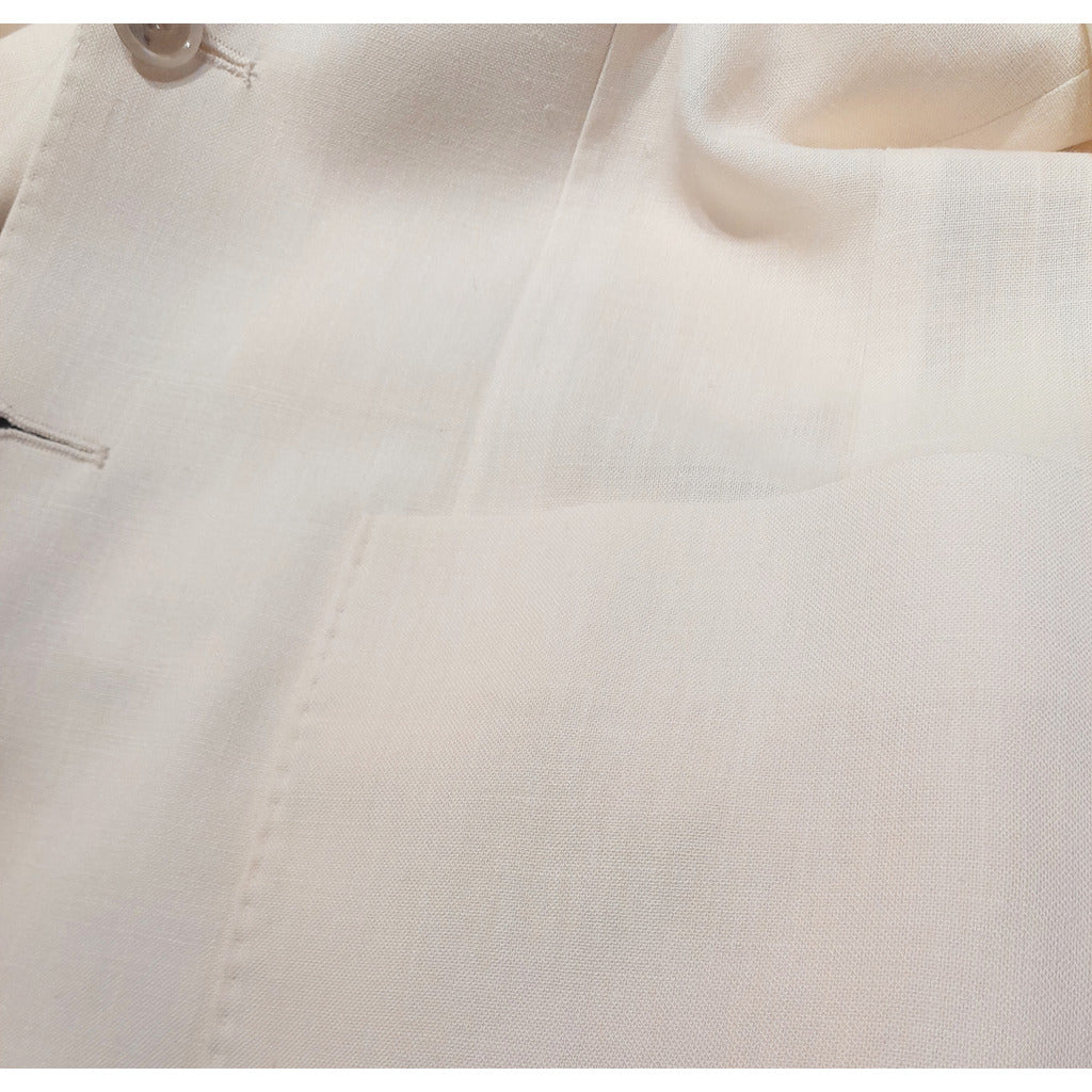 loro piana tessuto - completo lana & seta bianco