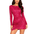 elisabetta franchi - abito paillettes fucsia