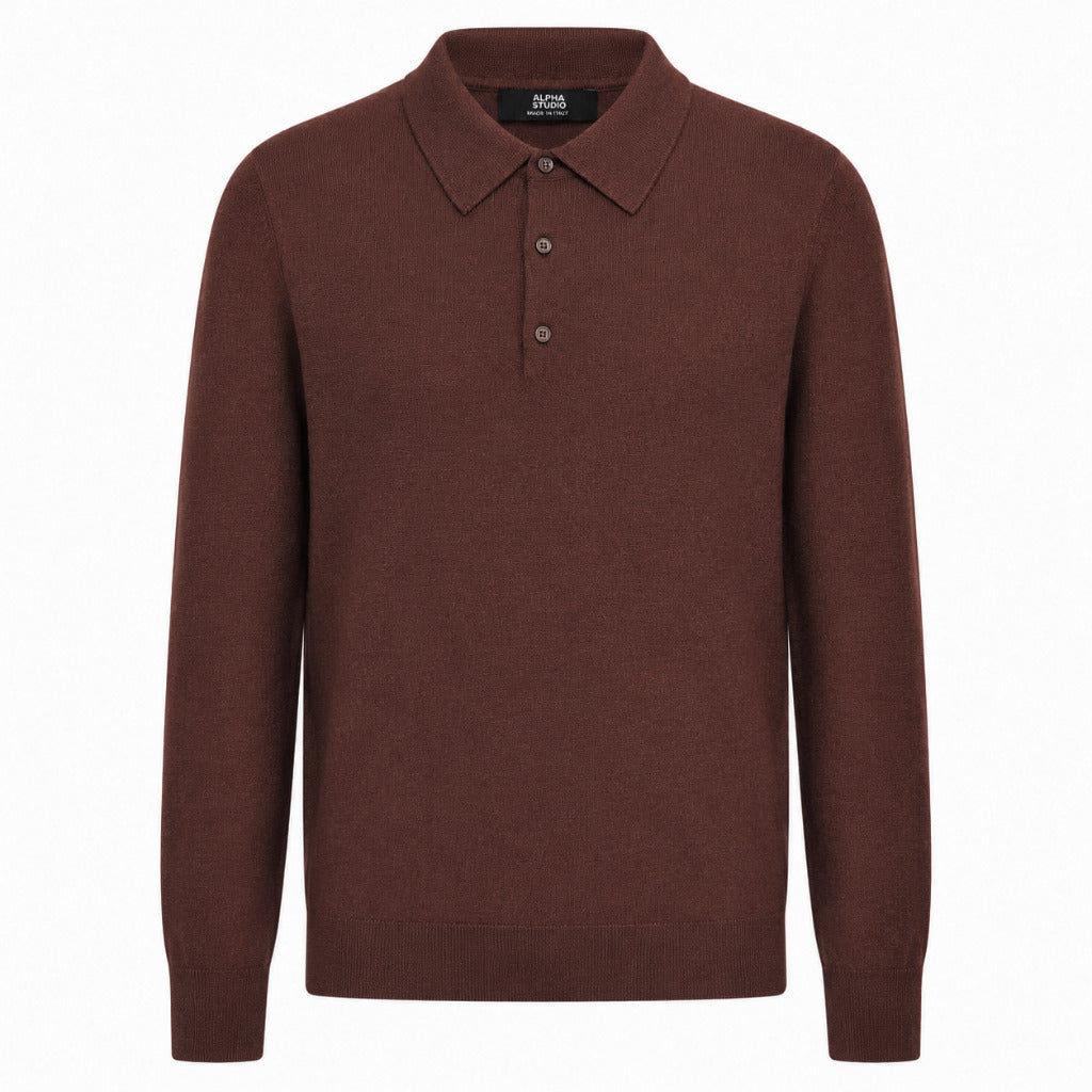 alpha studio - polo seta e cashmere