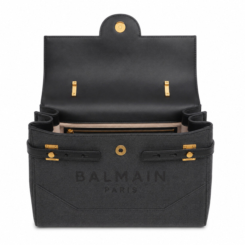 balmain - b-buzz handle bag in tela