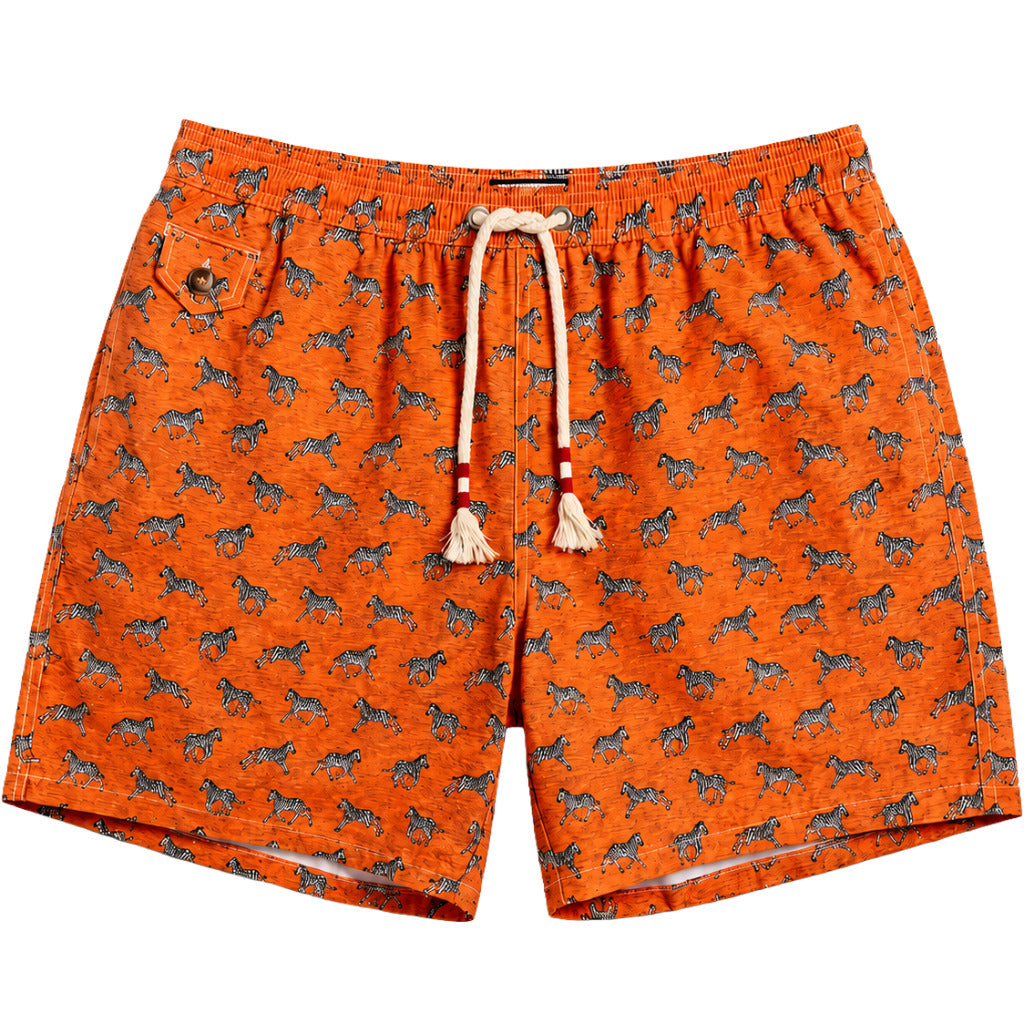 mc2 saint barth - costume zebra arancione