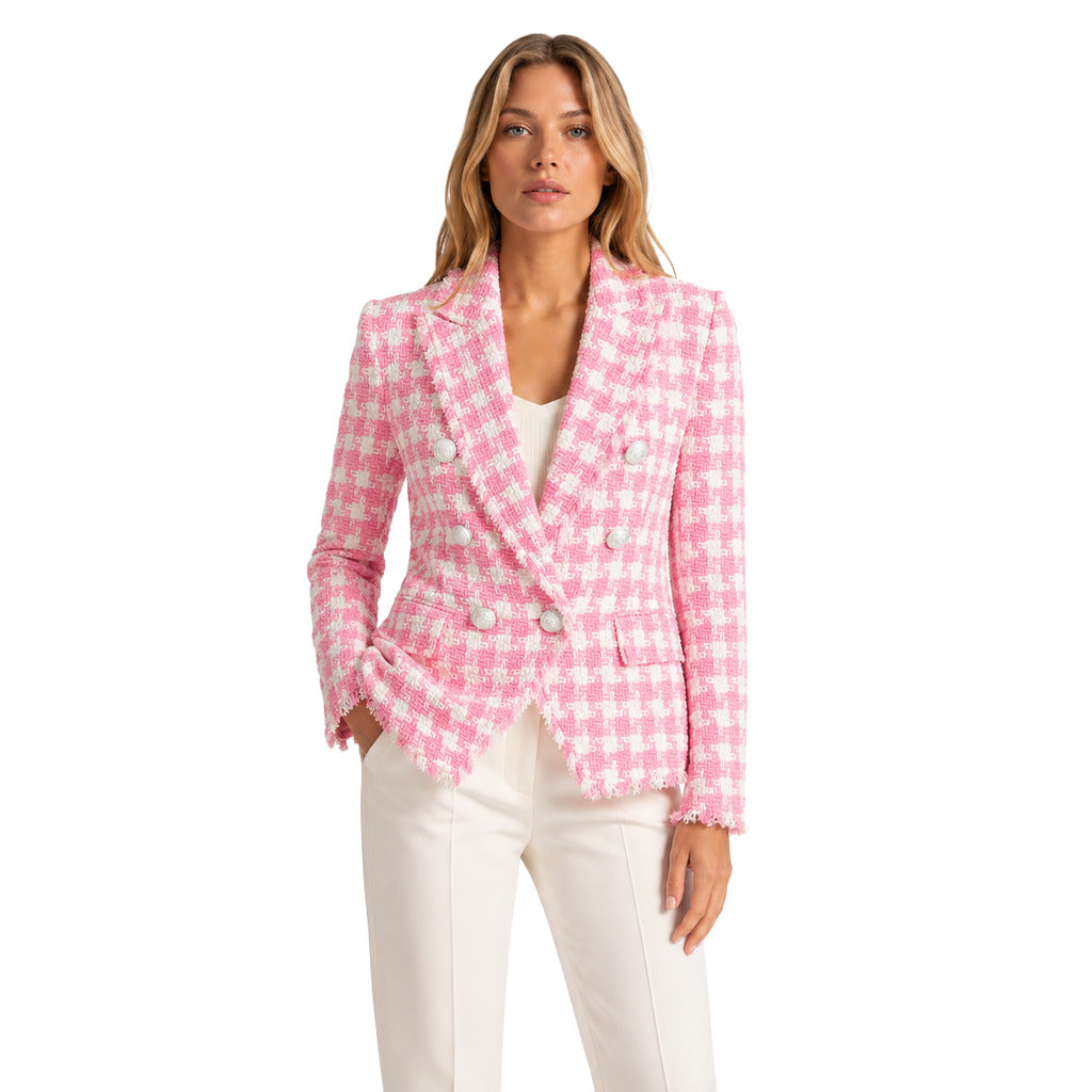 balmain - giacca a quadri