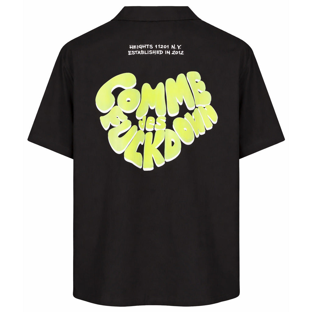 comme des fuckdown - camicia con tasconi e stampa
