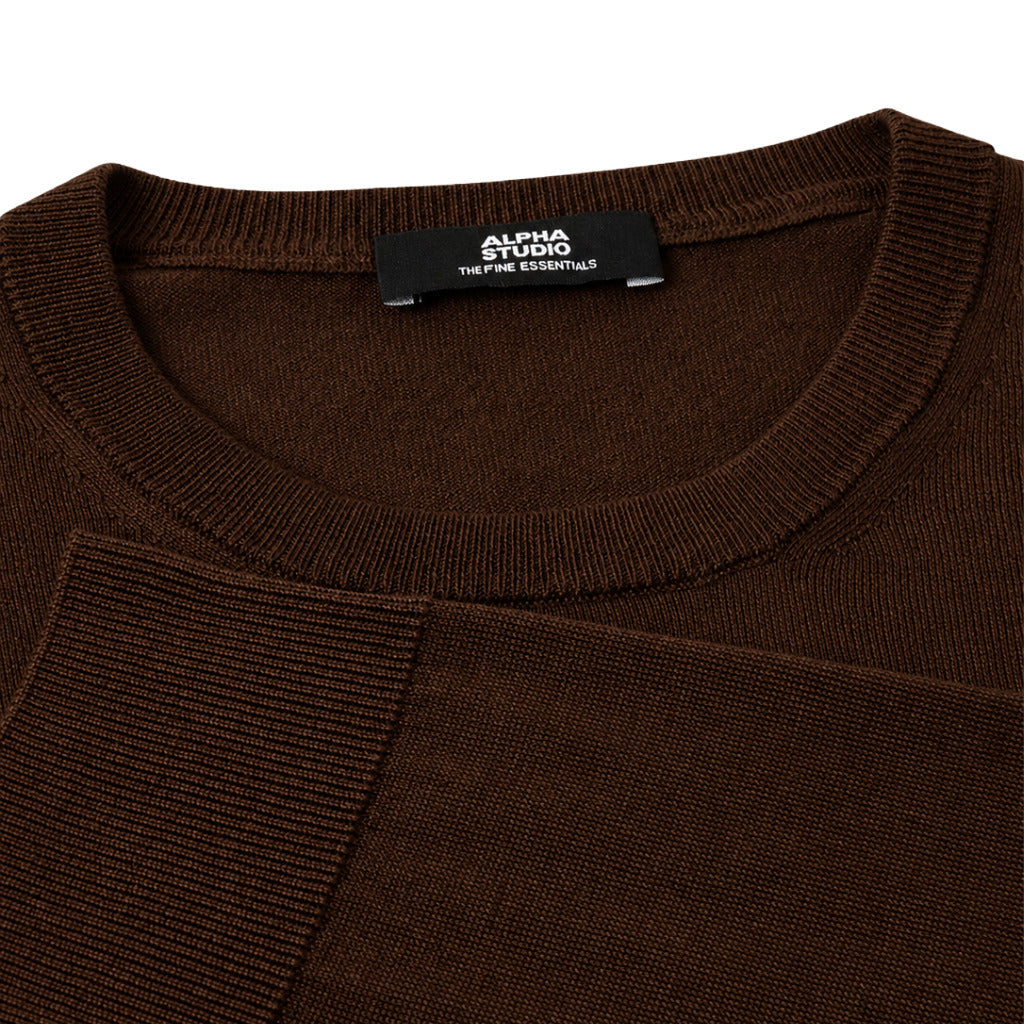 alpha studio - maglia girocollo seta e cashmere