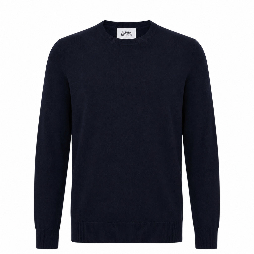 alpha studio - Maglia girocollo lana merino