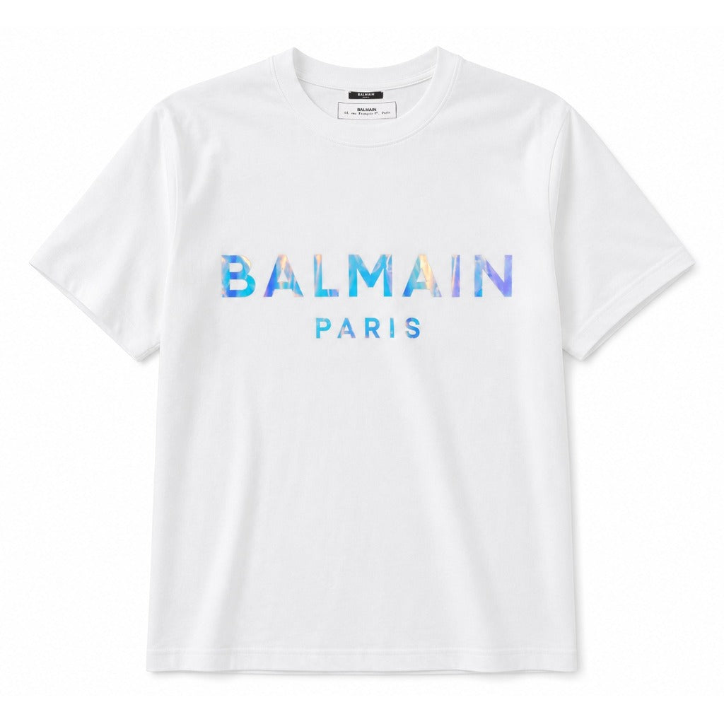 balmain - t-shirt balmain paris fluo
