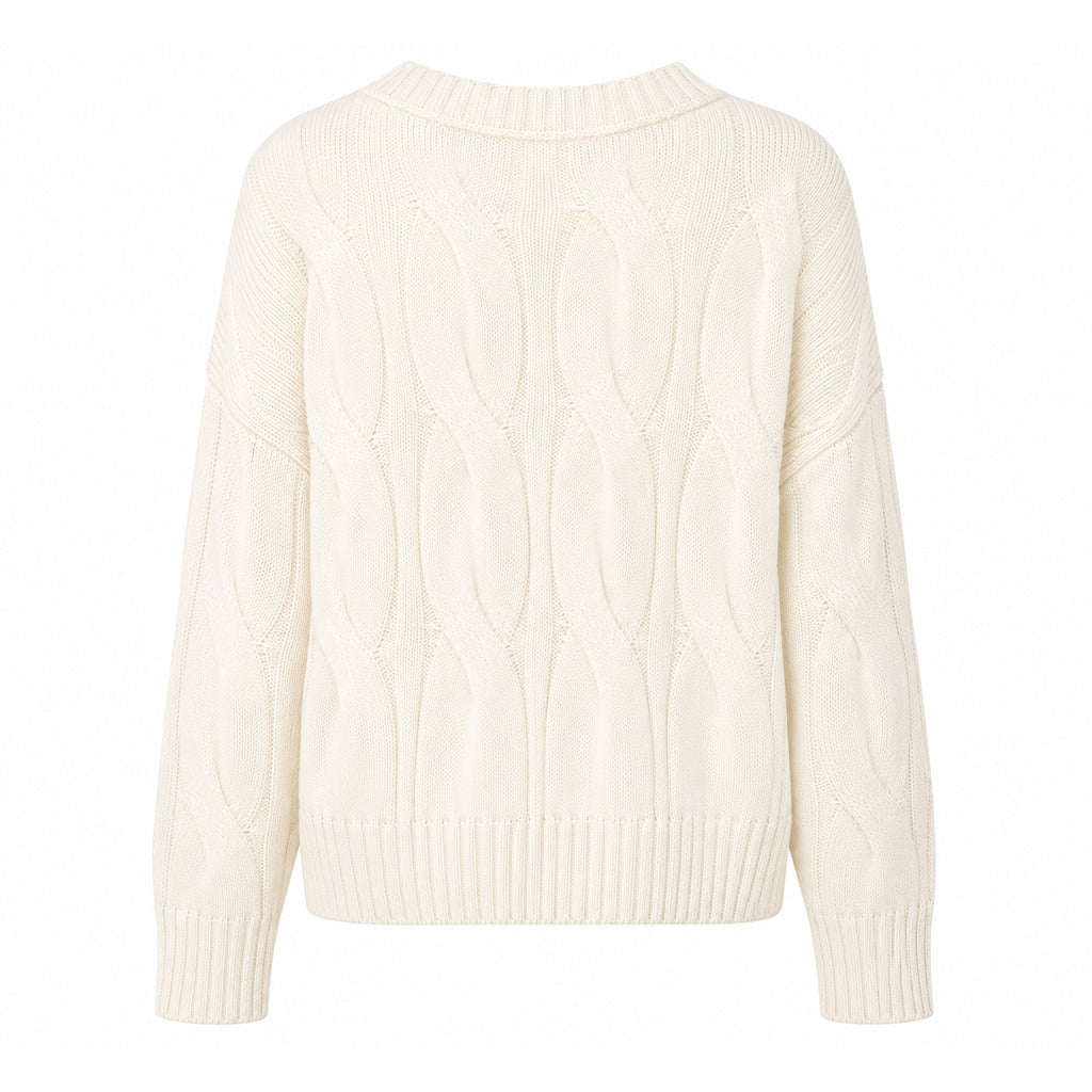 alpha studio - scollo v m/l boxy weaving