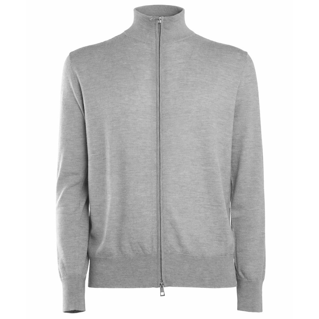 bagutta - cardigan finezza 16 grigio