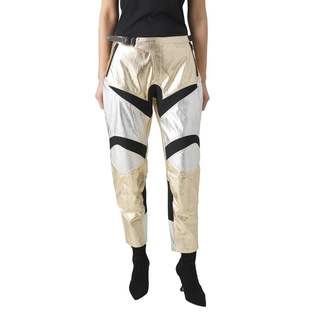 pinko - pantaloni prometeo gold silver