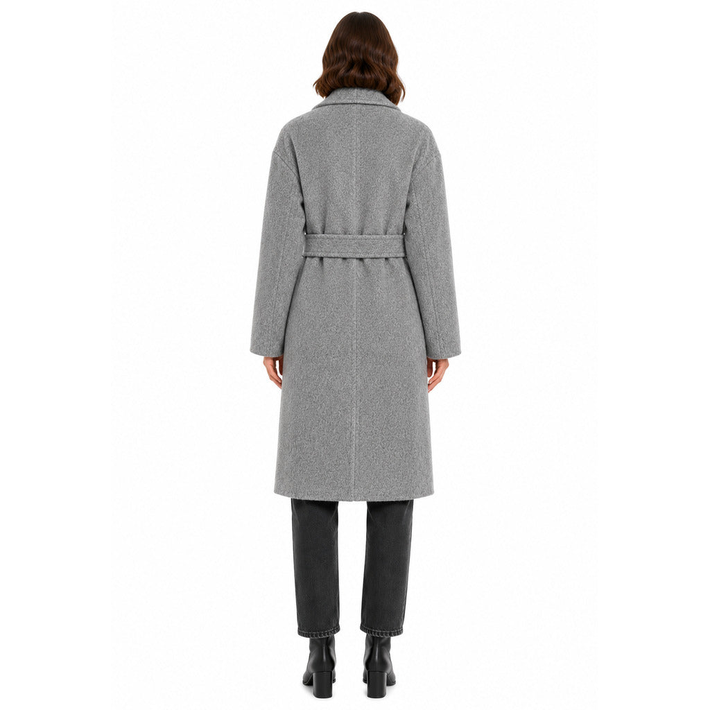 bagutta - cappotto lungo lana con cintura