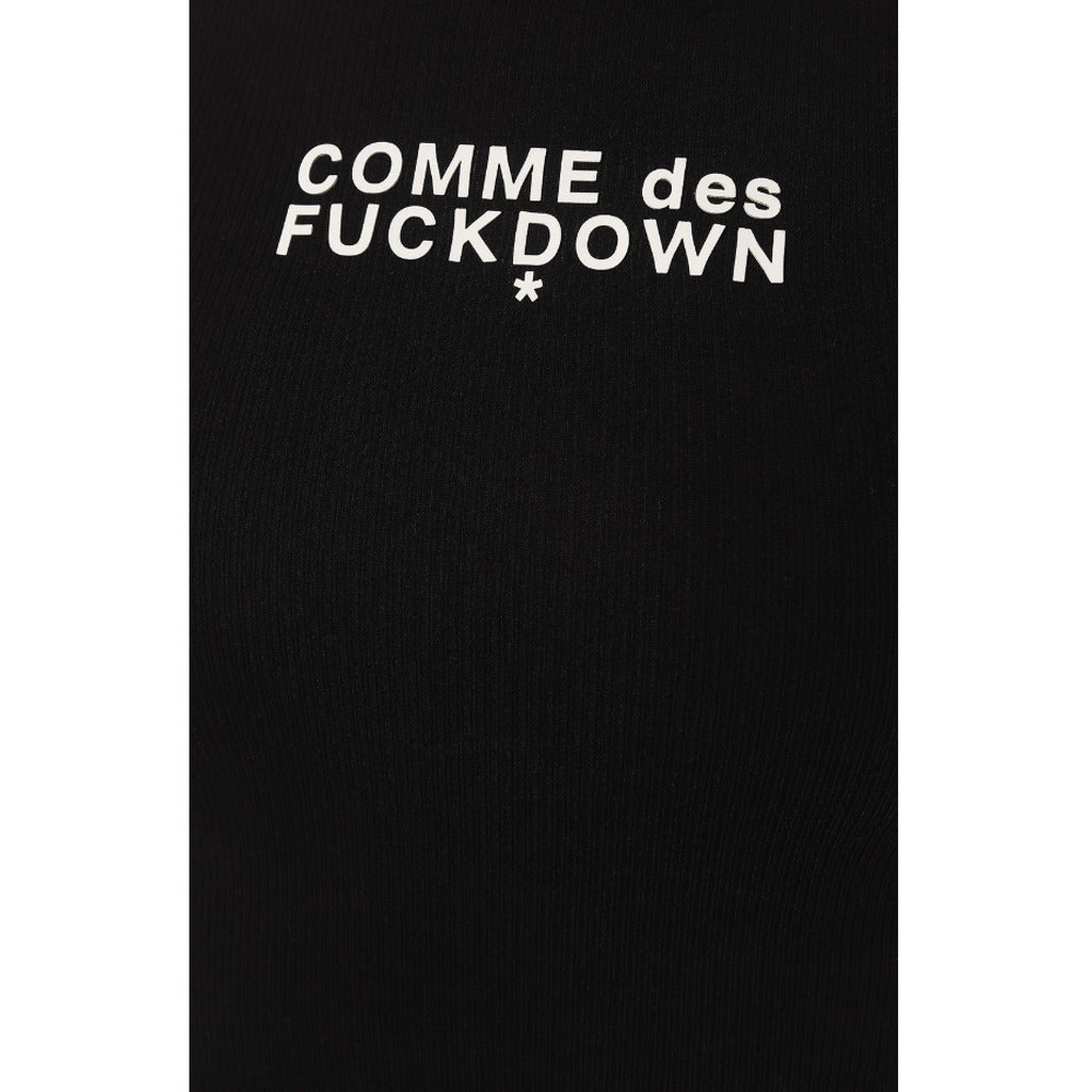 comme des fuckdown - top crop in costina nero