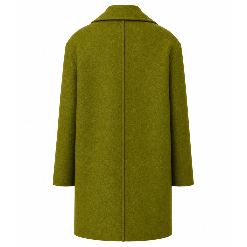 alpha studio - cappotto doppiopetto corto lana