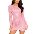 elisabetta franchi - abito paillettes rosa