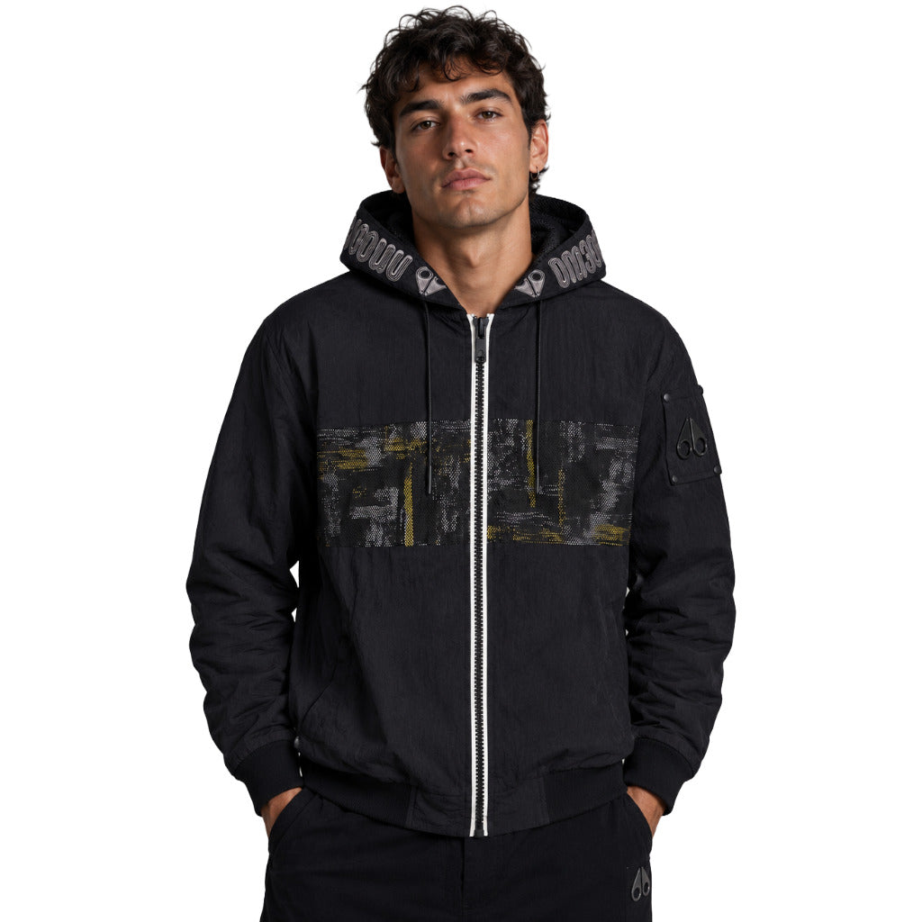 moose knuckles - giacca a vento nera