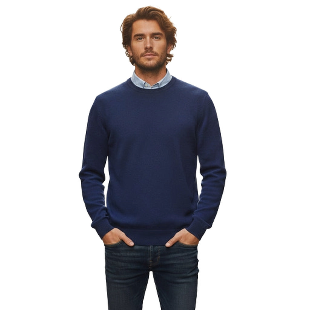 bagutta - girocollo finezza 16 bluette