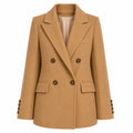 loro piana tessuto - cappotto corto doppiopetto cammello