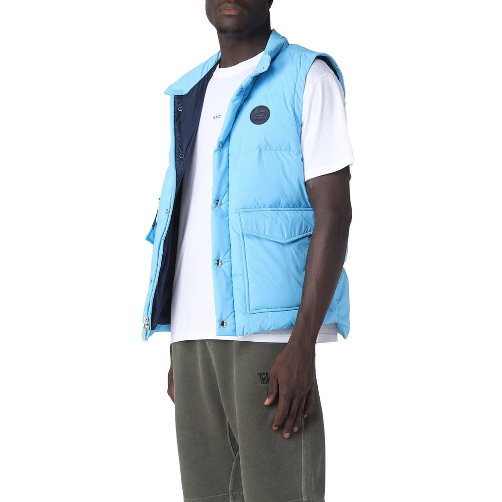woolrich - gilet piumino azzurro